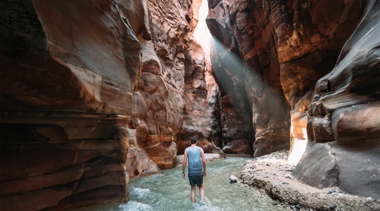 Scenic view of Mujib Reserve gorge